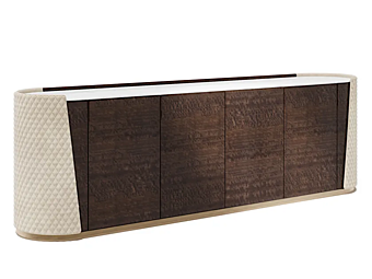 Wooden and leather sideboard with doors and drawers Capital Collection Majestic MAJ.CR1 Wooden and leather sideboard with doors and drawers Capital Collection Majestic MAJ.CR1 factory Capital Collection from Italy