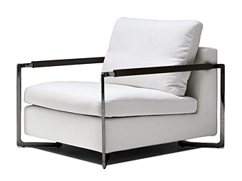 Fabric armchair with armrests Saba Italia No Logo Light factory SABA from Italy