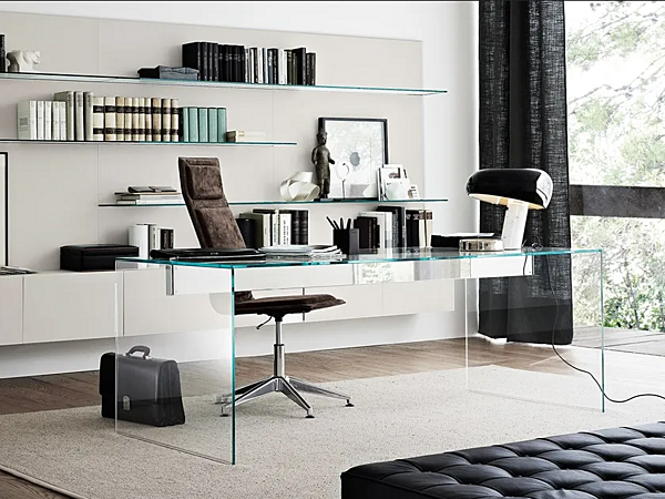 Rectangular Crystal Writing Desk Air Desk Gallotti&Radice factory Gallotti & Radice from Italy. Foto №1