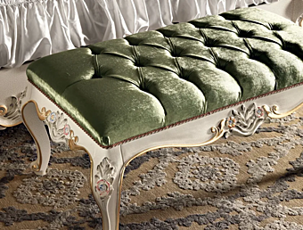 Baroque upholstered bench Modenese Luxury Interiors 11519 Baroque upholstered bench Modenese Luxury Interiors 11519 factory MODENESE GASTONE from Italy