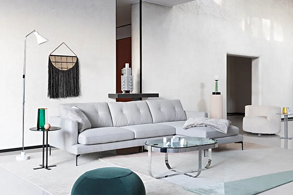 Three-Seater Fabric Sofa Essentiel Saba factory SABA from Italy. Foto №8