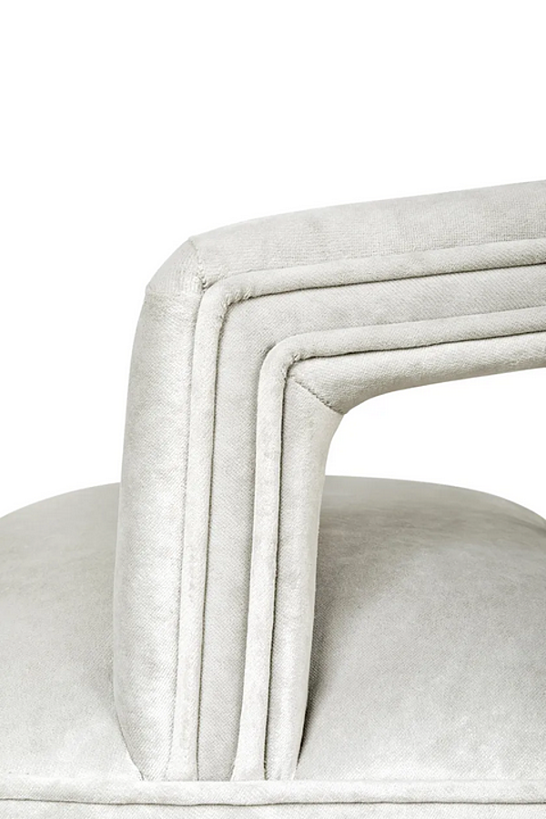 Swivel high velvet stool with armrests BRABBU Karoo II factory BRABBU from Italy. Foto №7