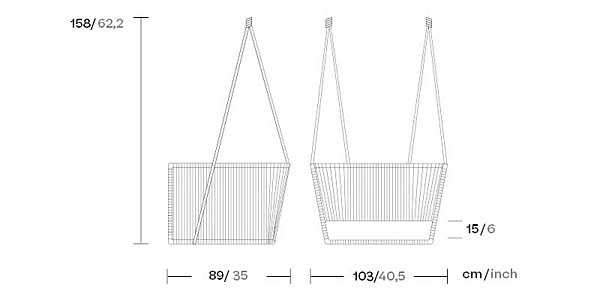 Hanging Garden Chair Bitta Kettal factory KETTAL from Italy. Foto №4