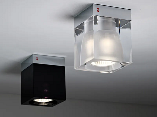 Ceiling Crystal Spotlight Fabbian Cubetto factory Fabbian from Italy. Foto №2