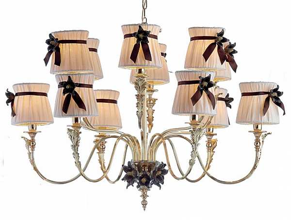 Chandelier IL PARALUME MARINA 1850CH12/ORO24K/NR factory IL PARALUME MARINA from Italy. Foto №1