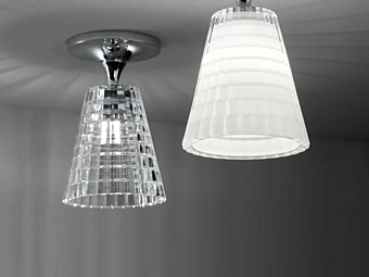 Crystal ceiling lamp Flow Fabbian factory Fabbian from Italy