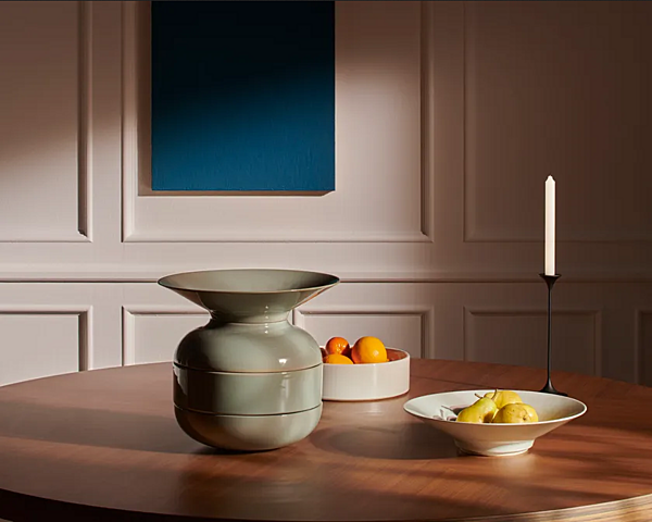 Glossy Enamelled Ceramic Centerpiece CASSINA Torrecotta factory CASSINA from Italy. Foto №4