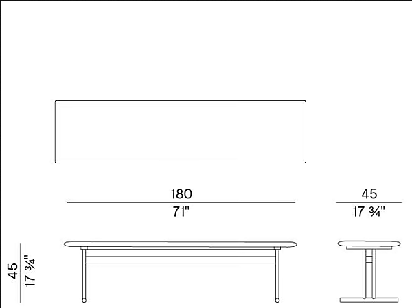 Ash and metal bench Graphic 955 O Potocco 955/O factory POTOCCO from Italy. Foto №7