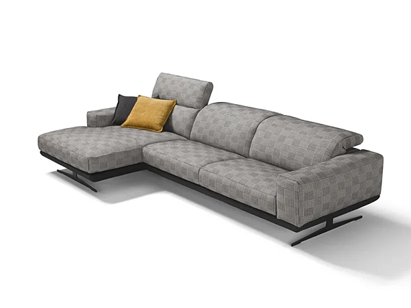 Recliner fabric sofa with chaise longue Egoitaliano Gloria factory Egoitaliano from Italy. Foto №2