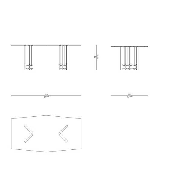 Table ROSSATO CRS - 01 factory ROSSATO from Italy. Foto №4