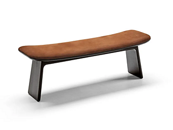 Upholstered fabric bench Duo POLTRONA FRAU
