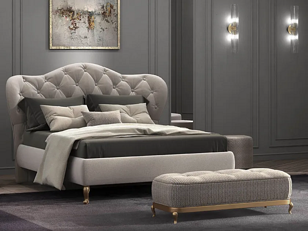 Double bed with tufted backrest CASA +39 FLY C22003, C22004 factory CASA +39 from Italy. Foto №1