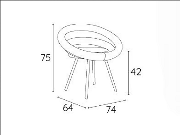 Upholstered fabric easy chair Circle Adrenalina IMB1070219, IMB1070236, IMB1070237, IMB1070239, IMB1070240, IMB1070365 factory ADRENALINA from Italy. Foto №11