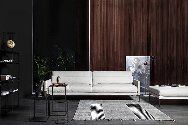 Sectional sofa in leather or fabric VIBIEFFE 110 Modern factory VIBIEFFE from Italy. Foto №10