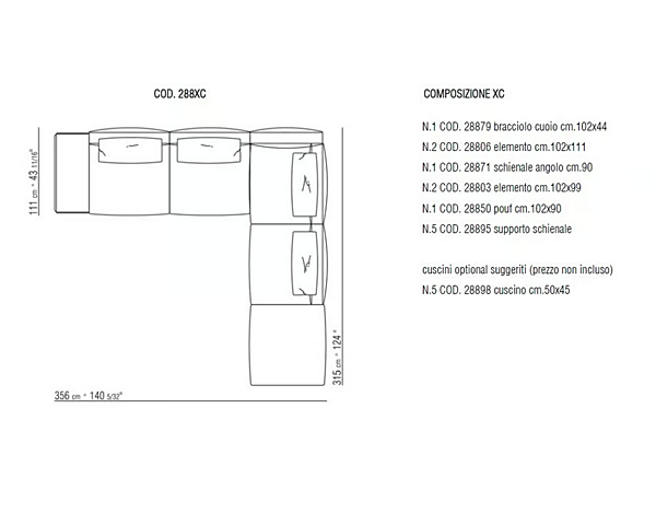 Corner sectional fabric sofa Harper FLEXFORM factory FLEXFORM from Italy. Foto №15