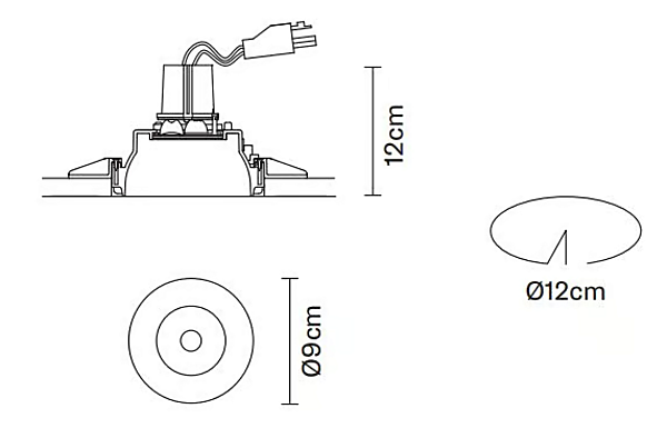Recessed adjustable spotlight Fabbian Tools F19 F22 factory Fabbian from Italy. Foto №2