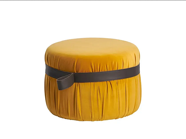 Upholstered round fabric pouf Potocco Herm 925 O60 925/060 factory POTOCCO from Italy. Foto №1