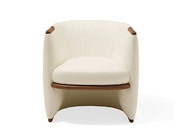 Upholstered fabric armchair with armrests GIORGETTI Opus factory GIORGETTI from Italy. Foto №2