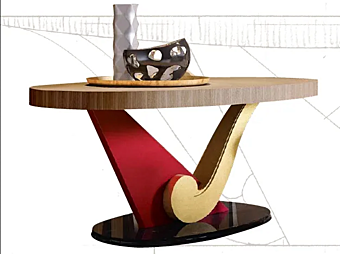 Oval solid wood dining table Martini Interiors Marlon factory MARTINI INTERIORS from Italy