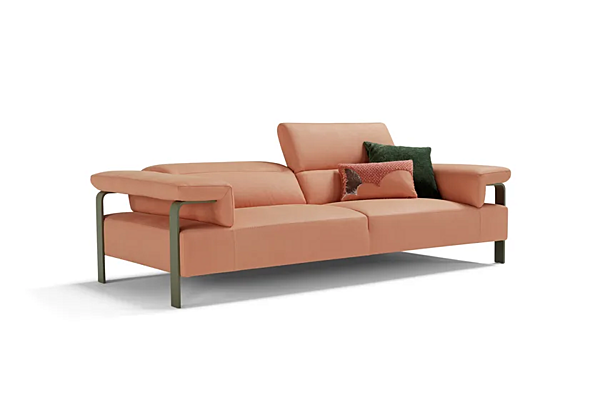 Leather sofa with soft back Egoitaliano Alum Sofa factory Egoitaliano from Italy. Foto №2