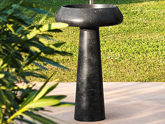 Freestanding marble washbasin outdoor AGAPE BJHON 2 Freestanding marble washbasin outdoor AGAPE BJHON 2 factory Agape from Italy