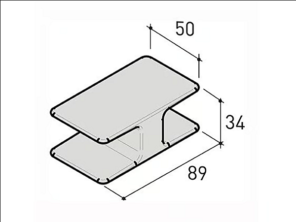 Rectangular Cement Garden Side Table VARASCHIN Belt 221T factory VARASCHIN from Italy. Foto №5