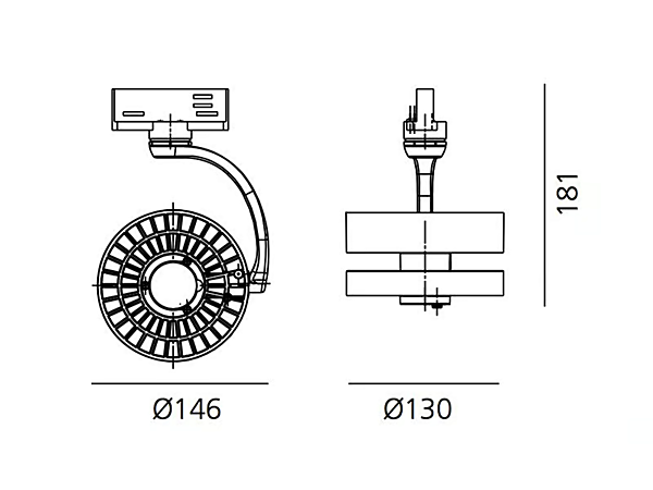 LED Track Light in Aluminum with Tunable White by Artemide Cata M057783 factory Artemide from Italy. Foto №4