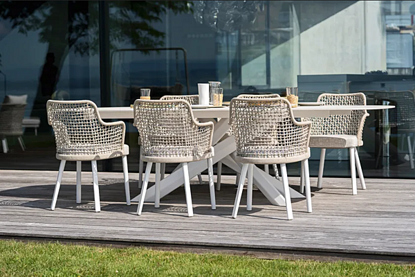 Aluminium garden chair with armrests VARASCHIN Emma 23614 factory VARASCHIN from Italy. Foto №17