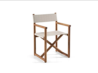 Garden chair with armrests fabric Gervasoni Hashi 24 factory Gervasoni from Italy