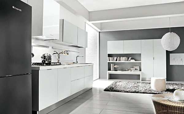 Kitchen HOME CUCINE frontali GLASS vetro satinato opaco factory HOME CUCINE from Italy. Foto №1