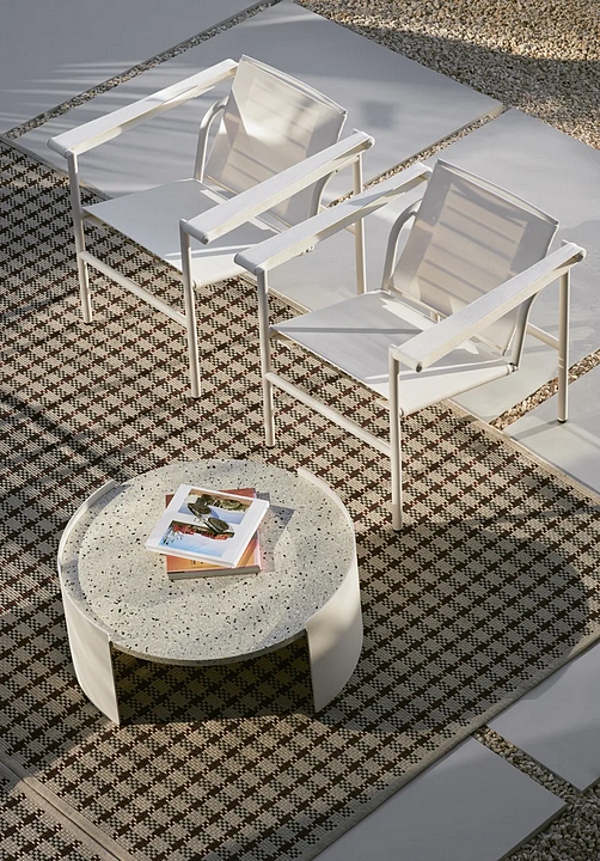 Garden armchair with fabric upholstery and armrests CASSINA Outdoor 001 factory CASSINA from Italy. Foto №6