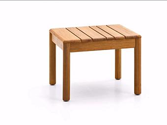 Square Teak Garden Side Table VARASCHIN Barcode 2185, 2186