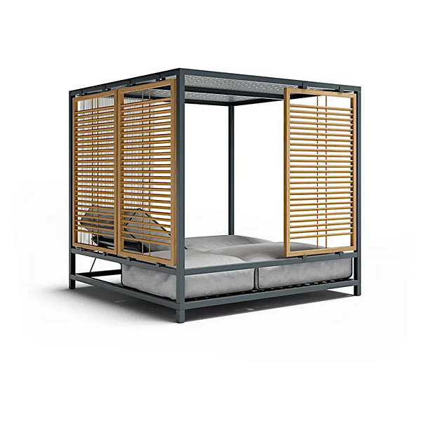 Aluminium garden bed with padded backrest Atmosphera Alcova ALC.DYB factory ATMOSPHERA from Italy. Foto №7