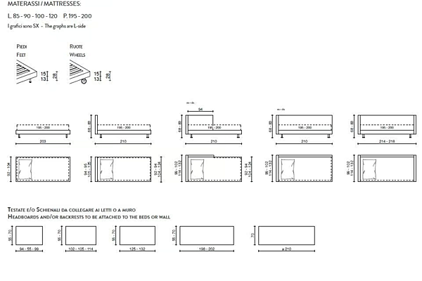 Two Seater Sofa Bed in Fabric with Soft Backrest Duomo Design Mono factory Duomo Design from Italy. Foto №9