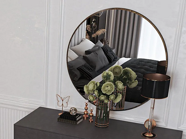 Round wall mounted mirror CASA +39 Calipso C0013, C0014 factory CASA +39 from Italy. Foto №1