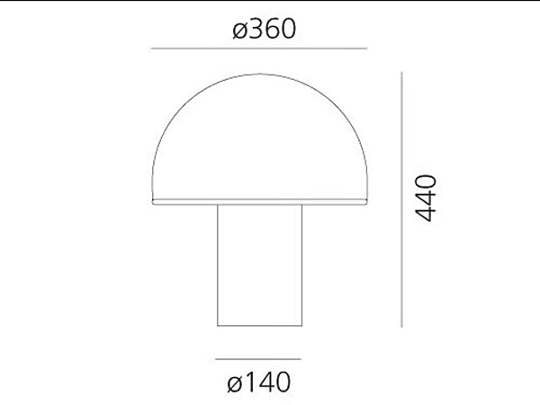 Blown Glass Table Lamp Onfale Artemide A006400, A006500, A006300 factory Artemide from Italy. Foto №7