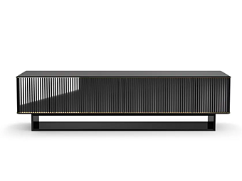 Wood and Stainless Steel Sideboard Gallotti&Radice 5th Avenue Credence factory Gallotti & Radice from Italy