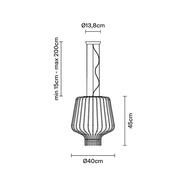 Glass pendant lamp Saya F47 A09 11 21 Fabbian F47 A09/11/21 factory Fabbian from Italy. Foto №4