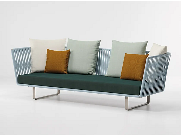 Garden sofa with upholstered back KETTAL Bitta factory KETTAL from Italy. Foto №1