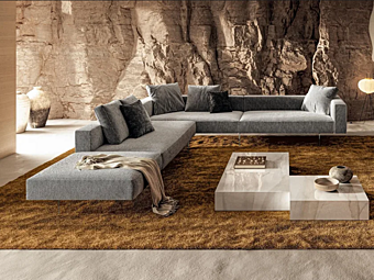 Modular fabric sofa with soft back LAGO Air 2737 2737 factory LAGO from Italy