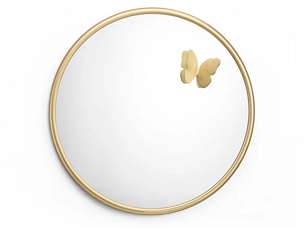 Round Brass Butterfly Mirror GHIDINI1961 factory GHIDINI1961 from Italy. Foto №1