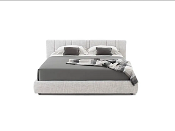 Double bed with upholstered headboard fabric GIORGETTI Karphi Nap