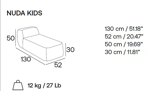 Polyurethane sofa for kids Adrenalina Nuda IMB1070335, IMB1070336, IMB1070337, IMB1070338, IMB1070339 factory ADRENALINA from Italy. Foto №5