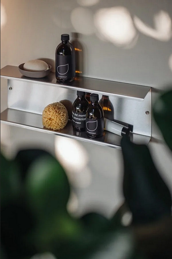 Stainless Steel Bathroom Wall Shelf Mach 2 AGAPE factory Agape from Italy. Foto №3