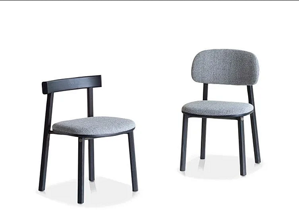 Upholstered fabric chair with ash frame Potocco Helvetica 868 868 factory POTOCCO from Italy. Foto №2