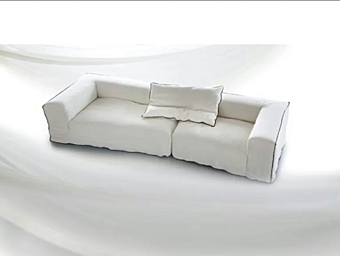 Sectional sofa in fabric with soft back ERBA ITALIA Architettura