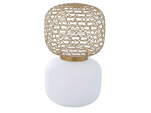 Vase in opaline glass with brass wire base LIGNE ROSET JALI 11230508-11230509 factory LIGNE ROSET from Italy. Foto №2