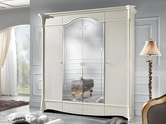 Mirrored wooden wardrobe CASA +39 DIAMANTE 2115