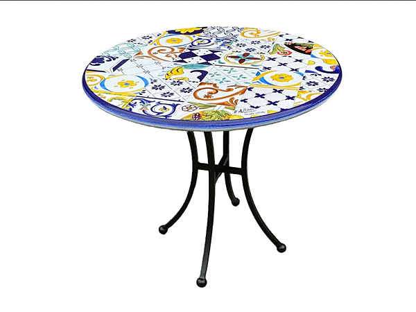 Lava Stone Garden Table Patchwork L_Antica Deruta TLC/PATCH factory L'Antica Deruta from Italy. Foto №1