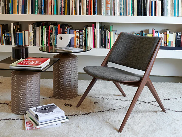 Upholstered armchair with ash frame Track 919 L Potocco 919/L factory POTOCCO from Italy. Foto №2